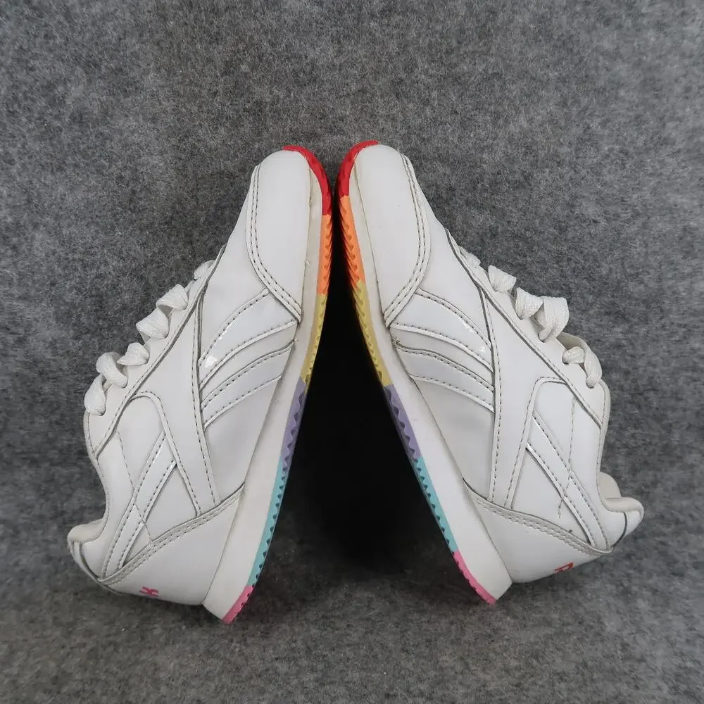 Reebok Shoes Kids 11 Sneakers Classic Jogger Toddler Youth White Lace Up Rainbow